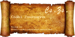 Csábi Zsuzsanna névjegykártya